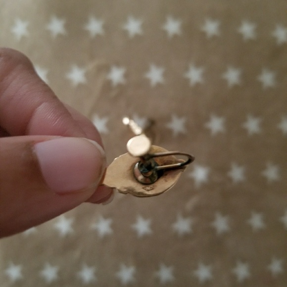 antique gold screwback earrings - Picture 3 of 4